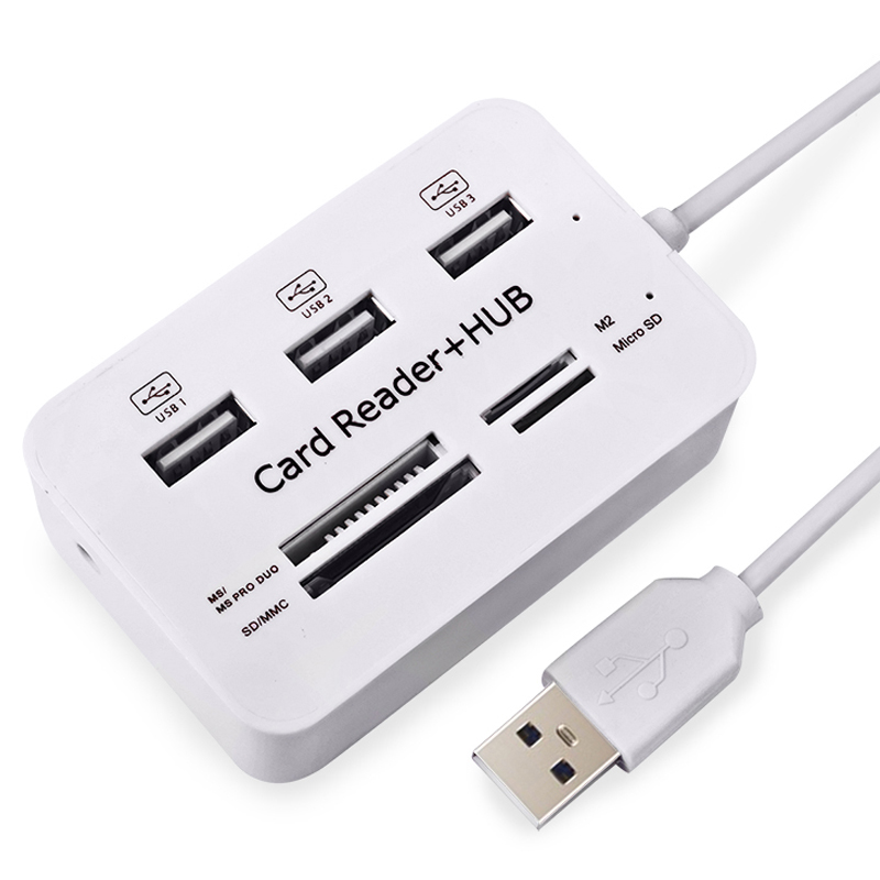 Laptop Accessories All In One - USB Hub 2.0 3 Ports TF