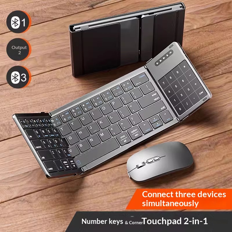 Laptop Accessories Mouse - Mengzu Tri Fold Wireless Bluetooth Keyboard