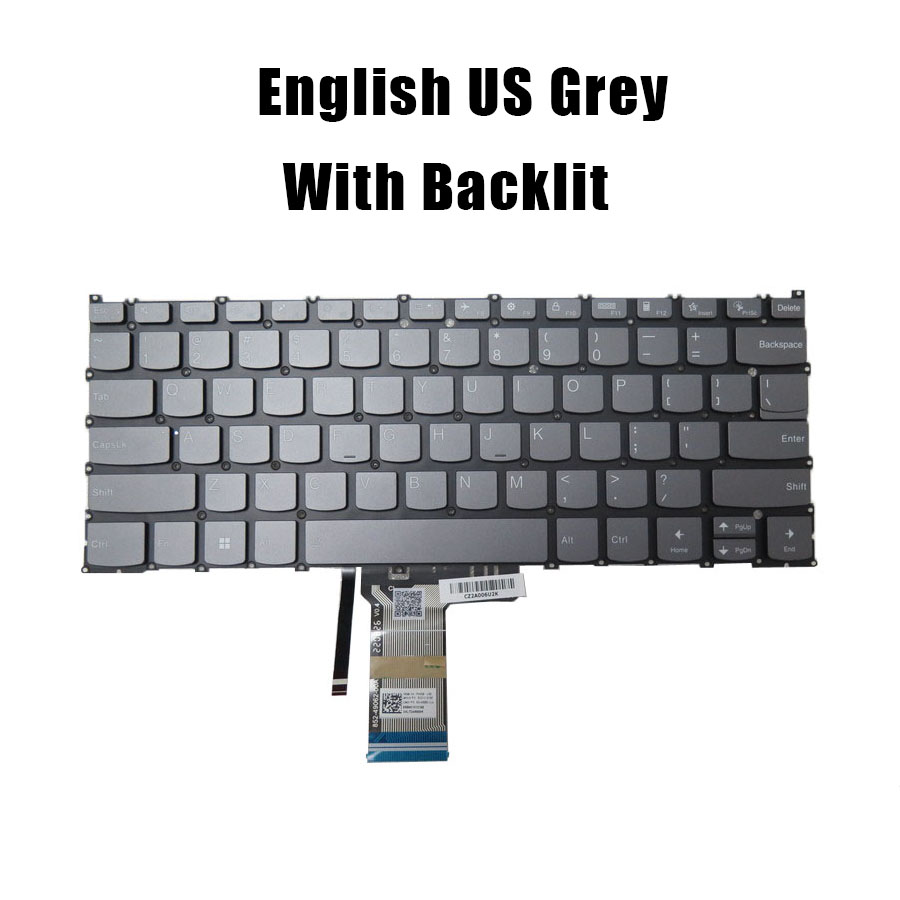 Yoga Laptop Accessories - US/SW Grey/Blue Laptop Keyboard For Lenovo