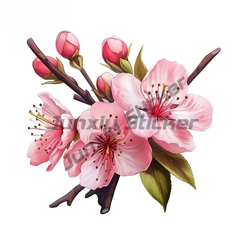 Pink Sakura Artstic Car Sticke - огляд і ціна Laptop Accessories Pink