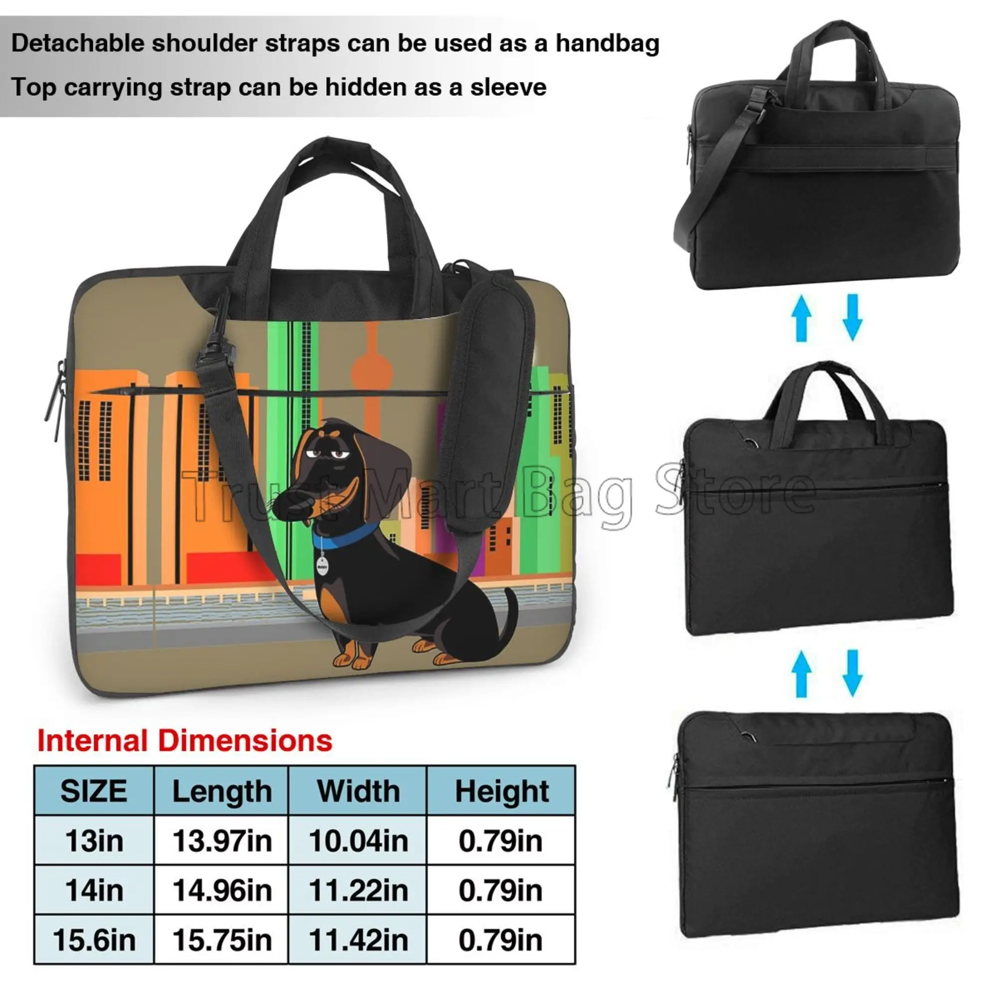Cute Dachshund Print Laptop Ca - огляд і ціна Laptop Accessories Case