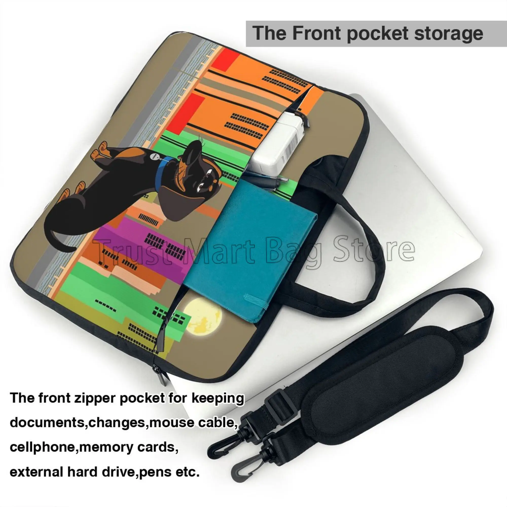 Cute Dachshund Print Laptop Ca - огляд і ціна Laptop Accessories Case