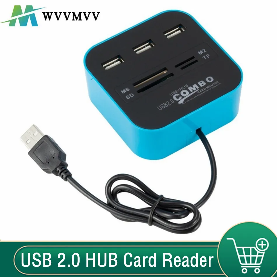 3 Ports USB 2.0 Hub Combo USB  - огляд і ціна Laptop Accessories All In One