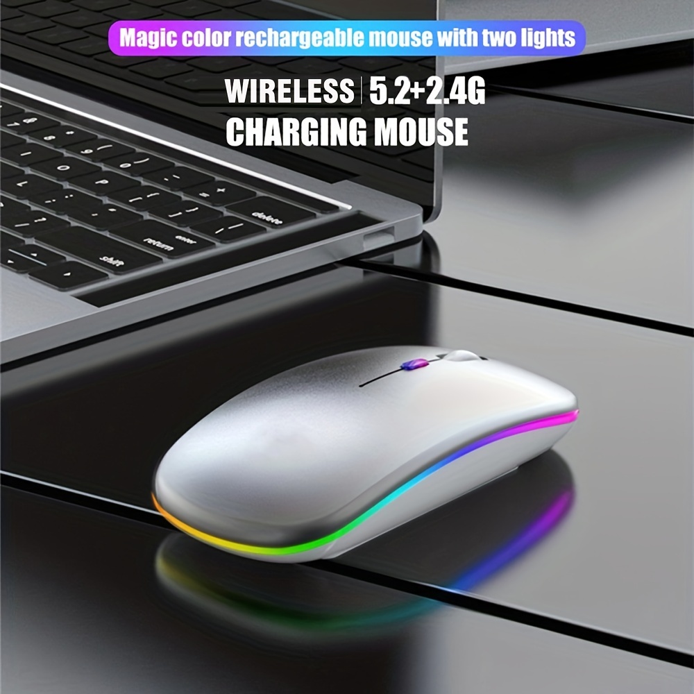 Wireless Mouse RGB Rechargeabl - огляд і ціна Laptop Accessories Mouse