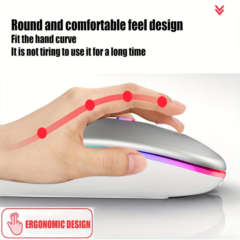 Wireless Mouse RGB Rechargeabl - огляд і ціна Laptop Accessories Mouse
