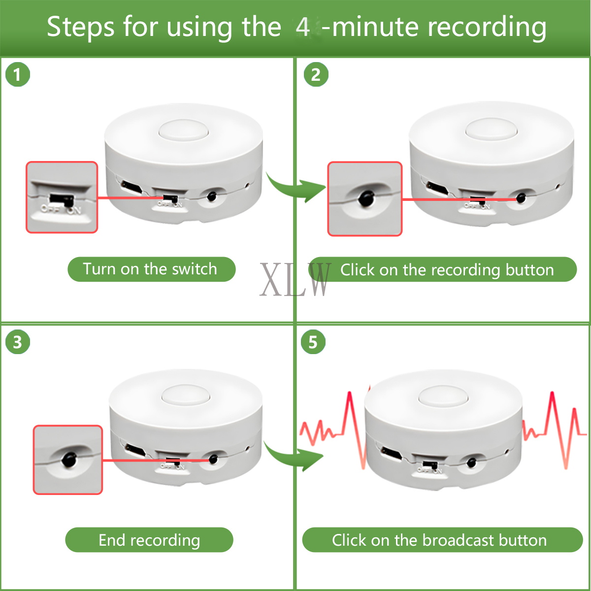 4M Voice Recording Button for  - огляд і ціна Monitor Portable Usb